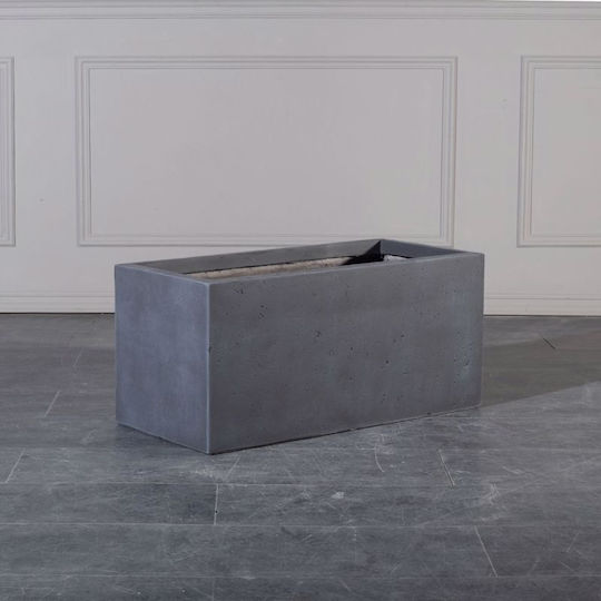 Supergreens Moody Ζαρντινιέρα Πήλινη Γκρι 80x37x37εκ.
