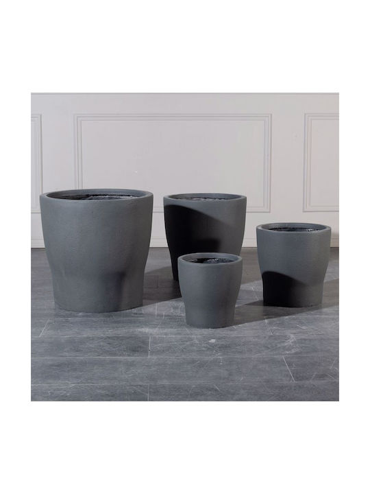Supergreens Industrial Γλάστρα Πήλινη Γκρι 51x51x49εκ.