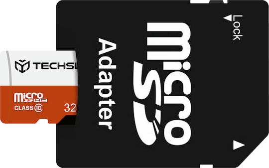 Techsuit microSDHC 32GB Klasse 10 mit Adapter