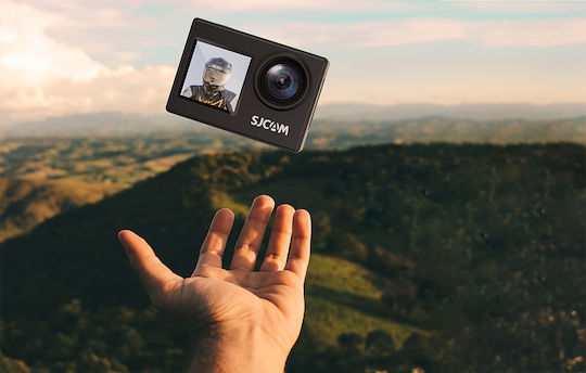 SJCAM SJ4000 Dual Screen Action Camera Full HD (1080p) Υποβρύχια (με Θήκη) Standard με Οθόνη 1.5" και Wi-Fi Μαύρη