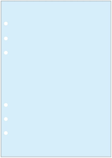 Contax Organizer Note Sheets 30 Refill Pads A5 with Blank Pages Blue