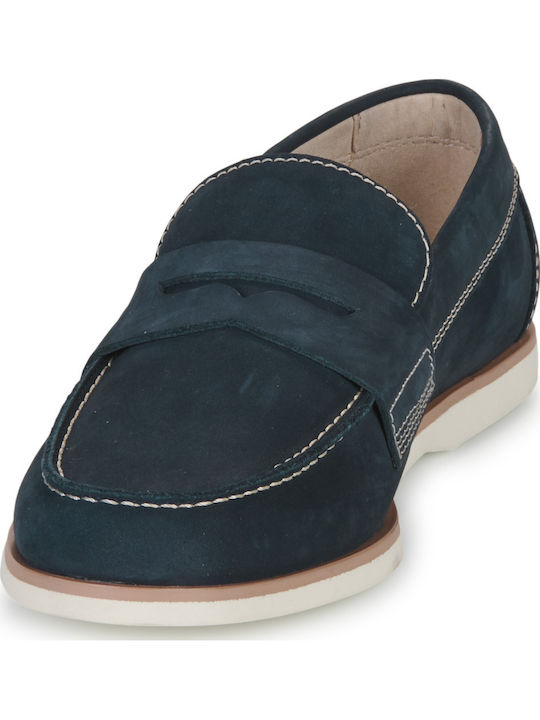 Suede Ανδρικά Μοκασίνια σε Μπλε Χρώμα