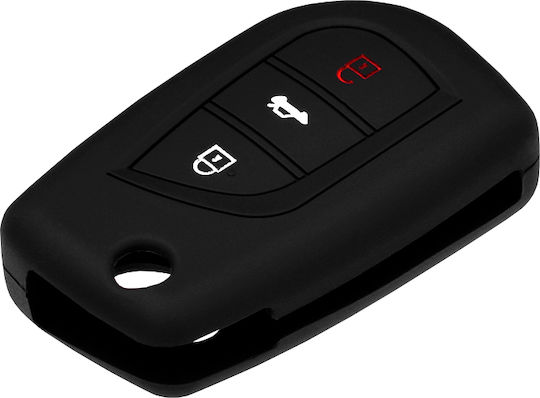 Car Key Cover Case made of with 3 Buttons for Toyota in Black Color