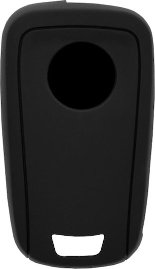 Silicone Car Key Cover Case with 2 Buttons for Opel Black 1005-08