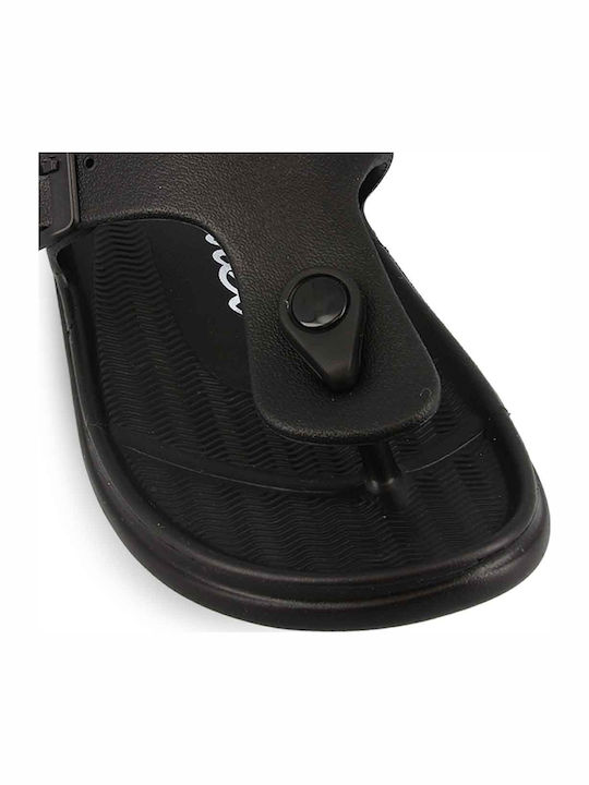 Flip Flops In Sandal Style In Black Colour