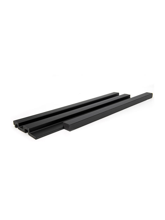 3D Πάνελ Τοίχου Αφρώδες Βιδωτό / με Κόλλα Black Μαύρο