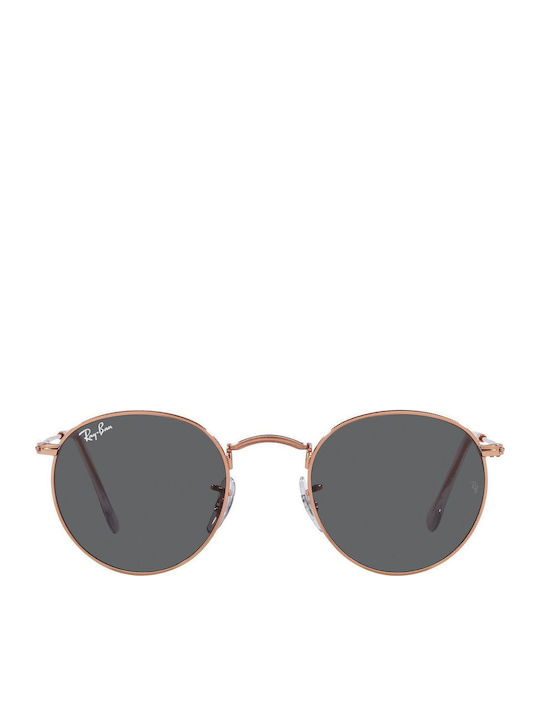 Ray Ban Round Metal Γυαλιά Ηλίου Ροζ Χρυσά με Μεταλλικό Σκελετό