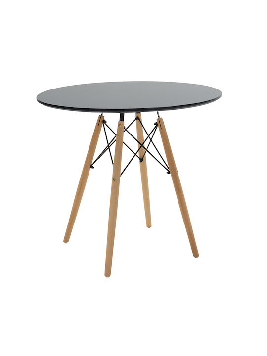Sufragerie Julita 5buc Black / Natural 80x80buc