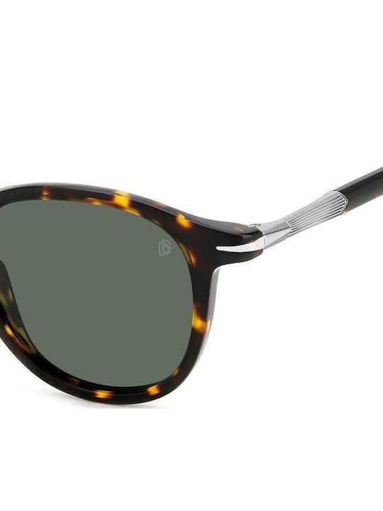 David Beckham Men's Sunglasses with Brown Tartaruga Plastic Frame and Green Lens DB 1114/S 3MA/O7