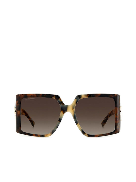 Dsquared2 Sonnenbrillen mit Braun Schildkröte Rahmen und Braun Verlaufsfarbe Linse 0096/S ACI/HA
