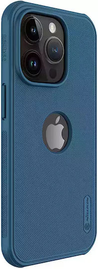Nillkin Super Frosted Shield Pro Logo Hole Umschlag Rückseite Kunststoff Blau (iPhone 14 Pro Max)
