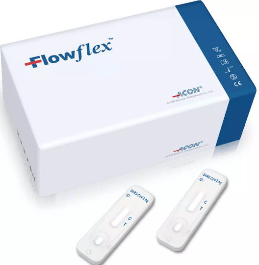 Acon Flowflex SARS-CoV-2 & Influenza A/B Ag 25бр Диагностичен Тест за Бързо Откриване Антигени с Проба от Нос