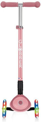 Globber Kids Scooter Foldable Primo Foldable Plus Lights 3-Wheel for 3+ Years Pink