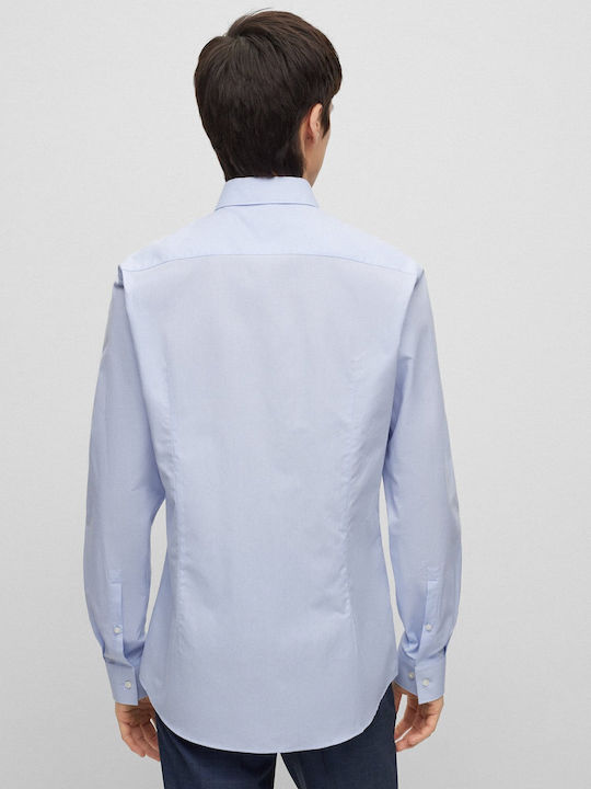 Kason Long-sleeved Cotton Shirt Light Blue