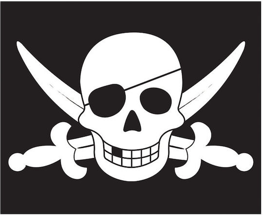 Children's Flag Raising Pirate 55 x 45 cm