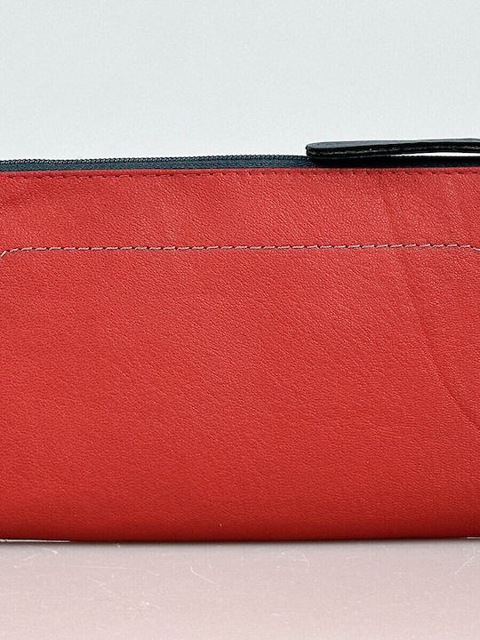 Groß Leder Damen Geldbörse mit RFID Rot