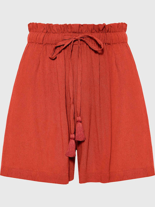 Γυναικείο Ψηλόμεσο Σορτς Terracota Red