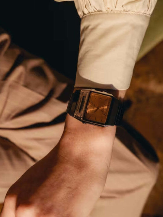 Casio Casio Vintage Ρολόι Μπαταρίας με Μεταλλικό Μπρασελέ