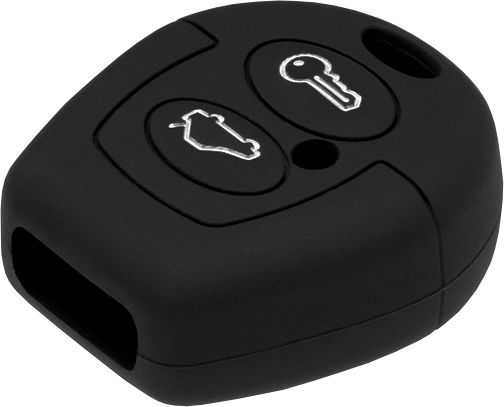 Silicone Car Key Cover Case with 2 Buttons for VW Black 129593