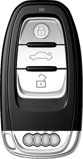 Car Key Cover Case made of with 3 Buttons for Audi in Black Color