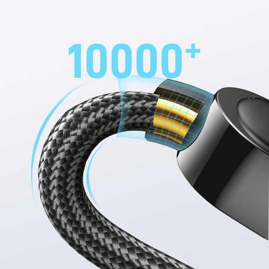Joyroom S-CL020A4 Braided la Cablu Lightning 20W Negru 1.2m