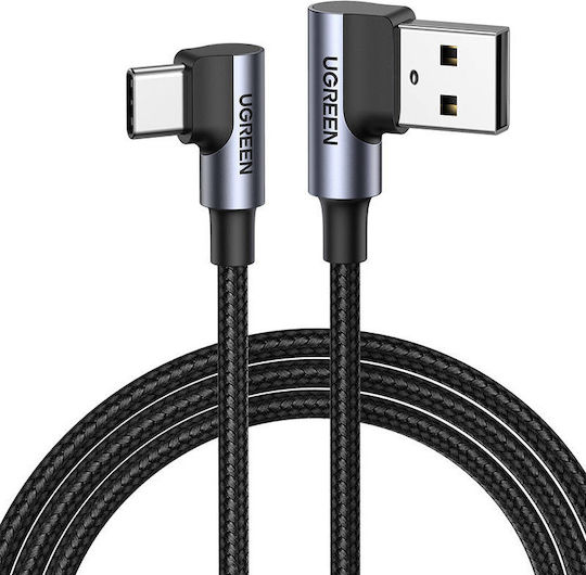 Ugreen US176 Braided USB 2.0 Cable USB-C male - USB-A Black 3m (22564)