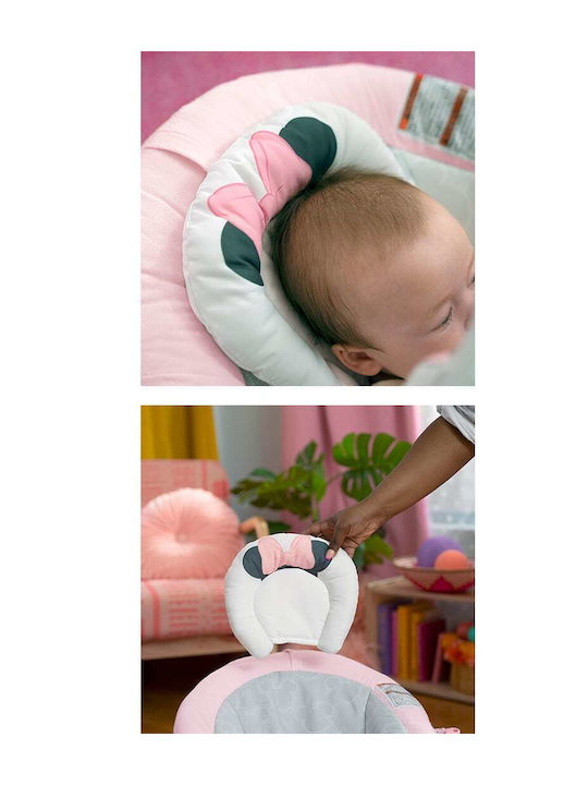 Bright Starts Електрически Релакс Бебе Minnie Mouse с Музика и Вибрация Rosy Skies за Дете до 9кг