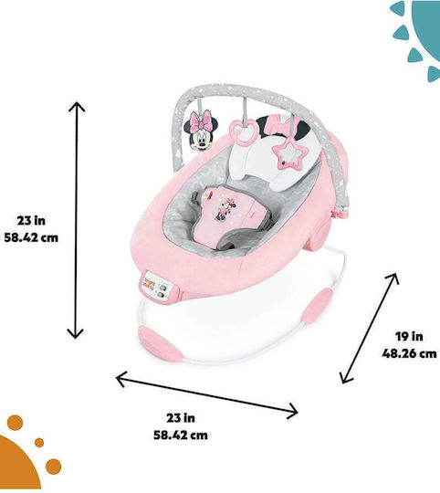 Bright Starts Electric Baby Relax Minnie Mouse with Music and Vibration Rosy Skies for Child up to 9kg
