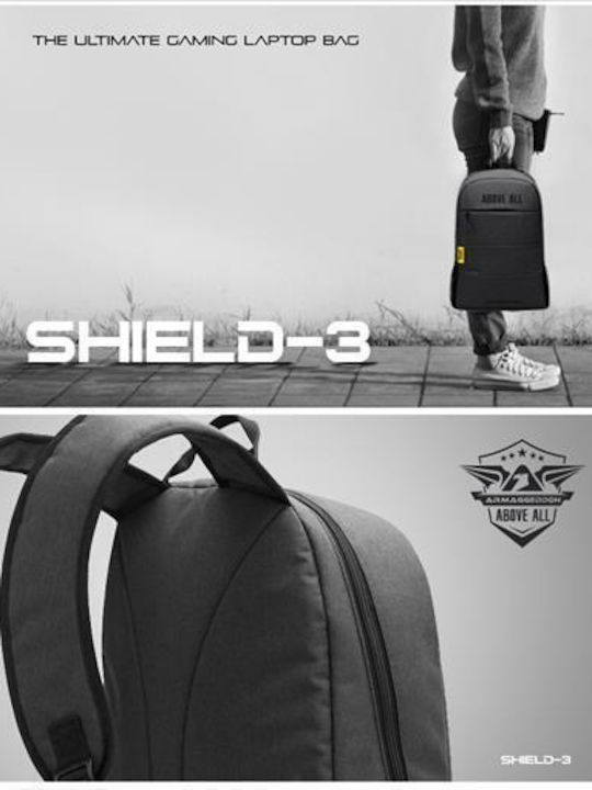 Armaggeddon SHIELD3 Impermeabila Geantă Rucsacuri pentru laptop 15.6" în culoarea Negru