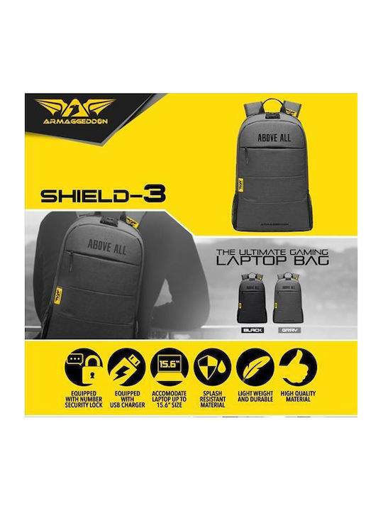 Armaggeddon SHIELD3 Impermeabila Geantă Rucsacuri pentru laptop 15.6" în culoarea Negru