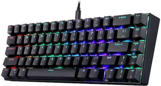 Motospeed CK67 Gaming Tastatură Mecanică 65% cu Custom Blue comutatoare și iluminare RGB (Engleză US)