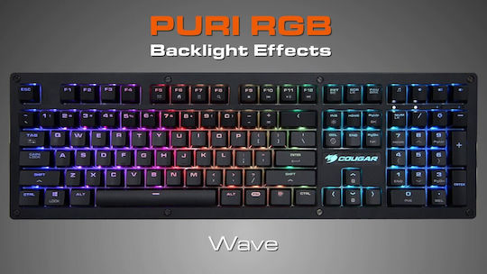 Cougar Puri RGB Gaming Mechanical Keyboard with Cherry MX Blue Switches and RGB Lighting (English US)