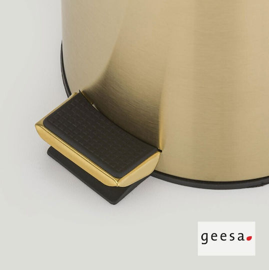 Geesa 634-211 Inox Καλαθάκι Μπάνιου 3lt Χρυσό