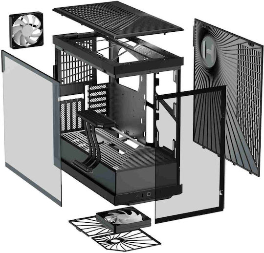 HYTE Y40 Gaming Midi Tower Κουτί Υπολογιστή με Πλαϊνό Παράθυρο Μαύρο
