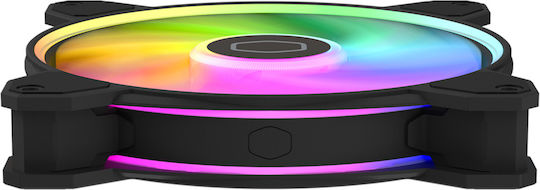 CoolerMaster Masterfan MF140 Halo2 Ventilator Pentru Carcasă (1600rpm / 59.51cfm) cu Iluminare ARGB și Conexiune 3-Pin