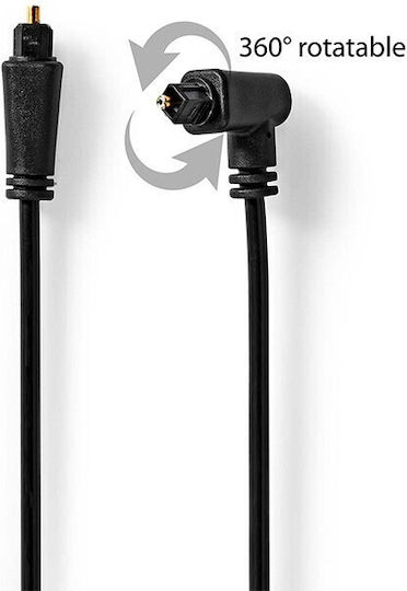 Nedis Rotatable 1m TOS male Optical Cable (CAGP25200BK10)