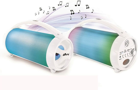 Lexibook Karaoke Speaker with Wired Microphone and Lighting Effects Iparty Bluetooth Speaker Lights BTP585Z White