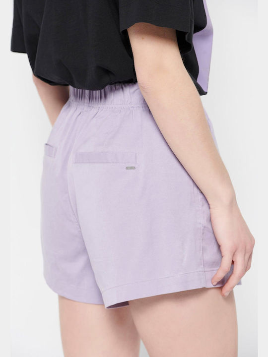 Funky Buddha Women's Sporty Shorts Lilac