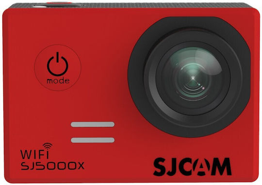 SJCAM SJ5000X Екшън камера 4K Ultra HD Водоустойчива (с Калъф) с Екран 2" и Wi-Fi Червен