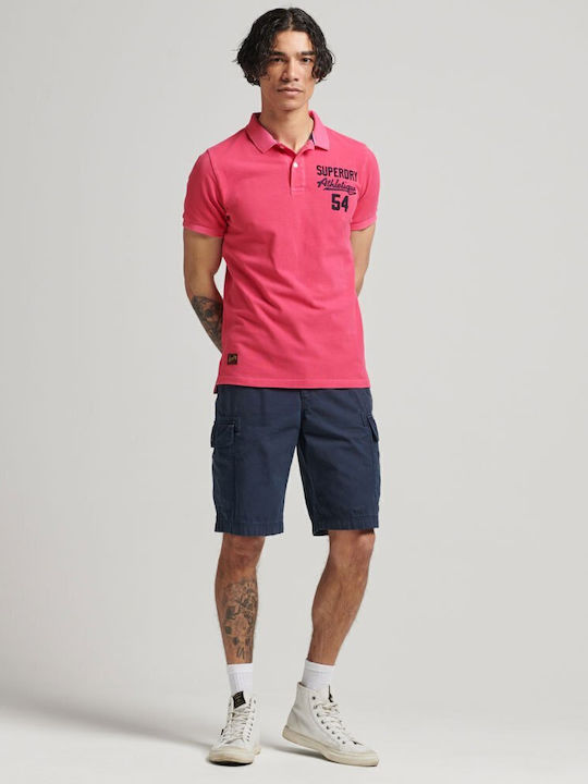 Superstate Polo Athletic T-Shirt Raspberry Pink