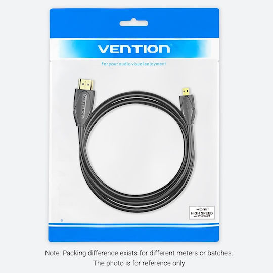 Vention HDMI 2.0 Premium High Speed 4K 60Hz HDR Cable Micro HDMI Male HDMI Male Length 1.5m Black