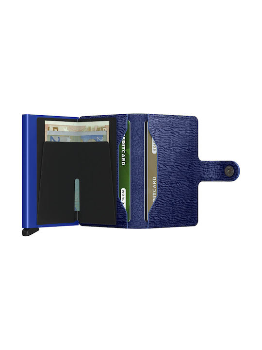 Secrid Miniwallet Crisple Herren Brieftasche Karten mit RFID und Schiebemechanismus Cobalt