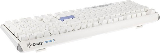 Ducky One 3 Gaming Mechanische Tastatur mit Cherry MX Geräuschlos Rot Schaltern und RGB-Beleuchtung (Englisch US) Pure White