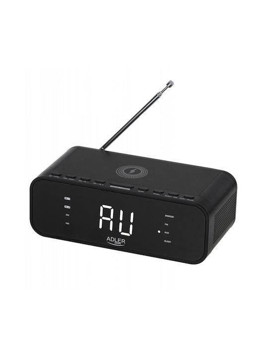 Adler AD 1192B Ceas Digital de Masă cu Alarmă, Radio și Încărcare Wireless AD 1192b