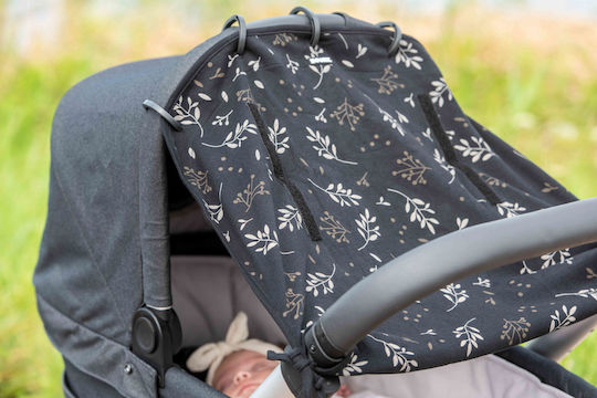Dooky Sunshade Stroller Black Romantic Leaves
