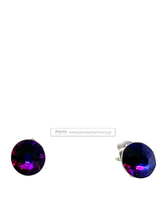 Farma Bijoux Xirius Hypoallergen Kinderohrringe mit Steinen Lila-Grün Farma Bijoux Xirius Hypoallergen Kinderohrringe mit Steinen Lila-Grün