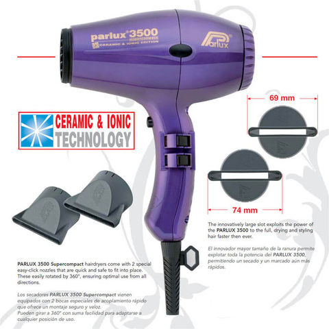 Parlux 3500 Supercompact Ионичен Пътуване Сешоар 2000W 6276