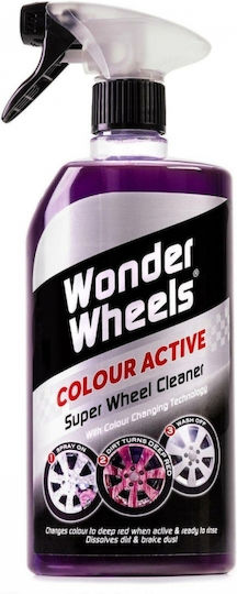 Wonder Wheels Farbe Aktiver Felgenreiniger Flüssig Reinigung für Felgen und Reifen Auto 1L
