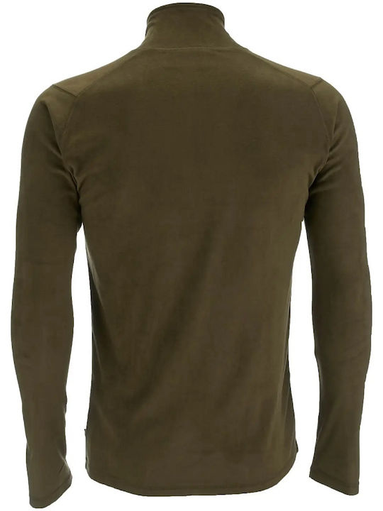 Fjallraven Pine Half Men's Long Sleeve Blouse with Zipper Dark Olive