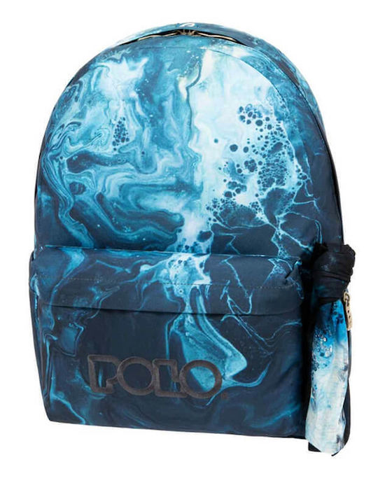 Polo Original Scarf Art School Bag Backpack Junior High-High School in Blue color L31 x W18 x H40cm 23lt 2023